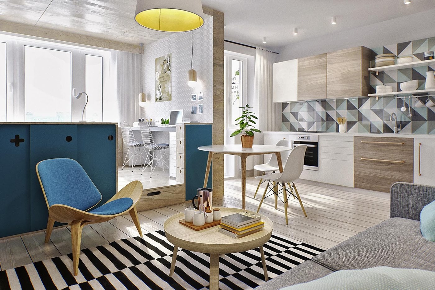 Дизайн однокомнатной квартиры 40 кв м – лучшие фото и проекты