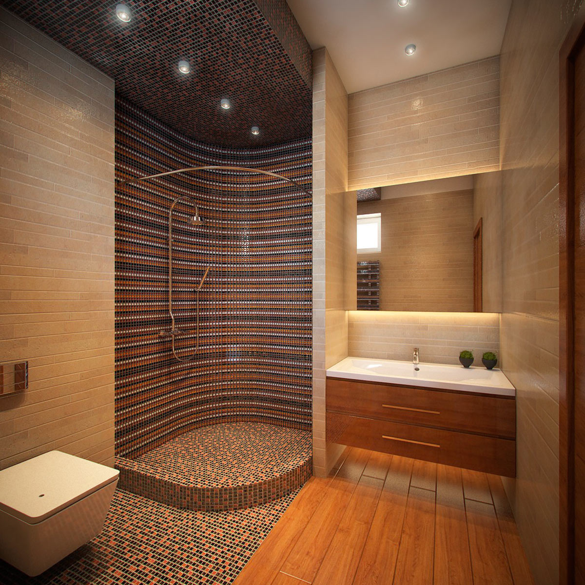 + фото идей дизайна ванной комнаты с душевой кабиной